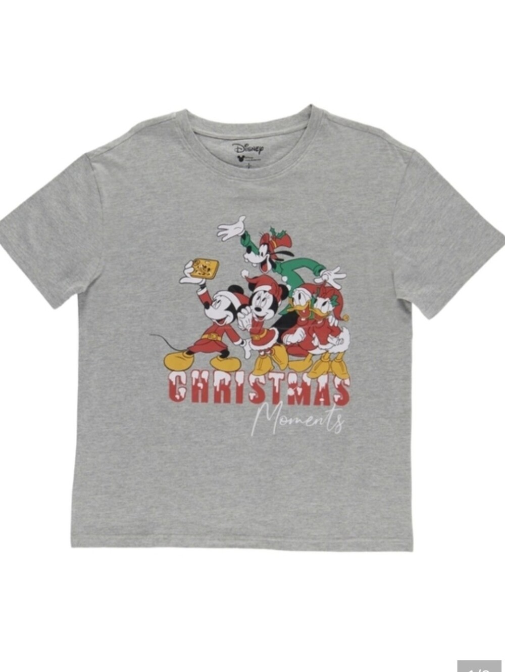 Disney Christmas Moments Selfie T-Shirt For Women Size Large, New With Tags